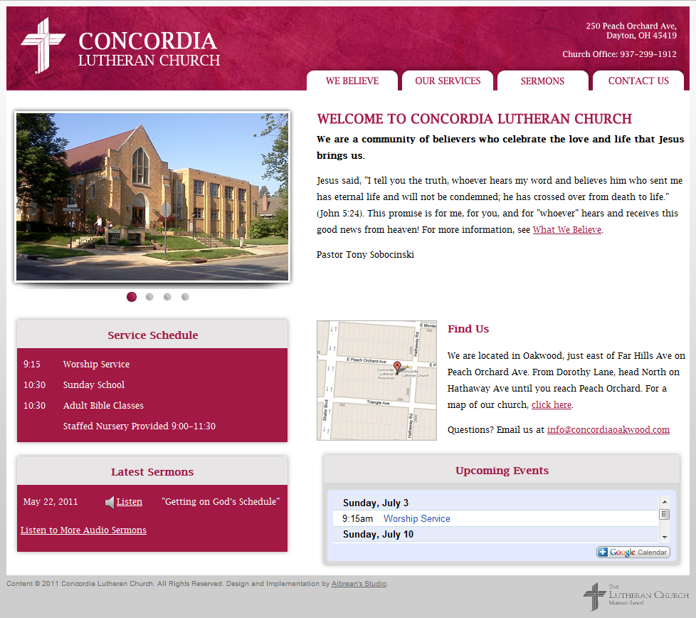 Concordia Lutheran Church Website